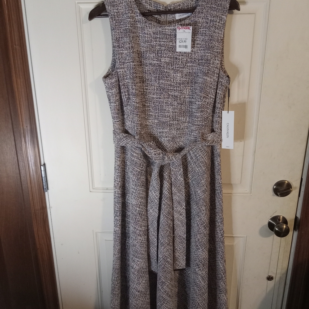Calvin Klein sleeveless A-line dress